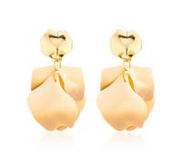 QLYOVWE Rose Petal Dangle Earrings for Women Fashion Boho Acrylic Flower Earrings Statement Exaggerated Floral Tassel Earrings Wedding Jewelry Gifts, M, Acrylic, No Gemstone