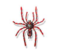 QLYOVWE Vintage Spider Brooch Pin for Women Men Halloween Black Crystal Animal Brooch Victorian Style Peal Belly Mother Spider Pin Aesthetic Punk Holiday Party Decorations Jewelry, Standard, Metal