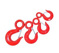 QLYUEUI 1pcs Lifting Hook Rigging American Cargo Hook Large Open Hook Safety Self-Locking Hook Steel Pipe Hook Grab Hook(Brown)