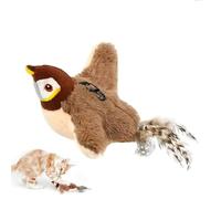 QLZLPSRC Electric simulation Flapping bird cat high Toy Scratch-resistant interactive Cat Teasing Device with automatic start-stop sensor (orange feathers)