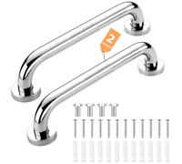 QMAHA 2 Pack Grab Rails for Bathroom, Anti Slip Shower Handle Rail, Toilet Grab Safety Handle, Stainless Steel Shower Grab Bar, Bathroom Safety Aid for Elderly Children Disability (12 inch/30cm)