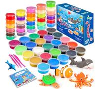 QMAY 55 Colors Air Dry Clay Kit - Ultra Light Modeling Clay for Kids | DIY Craft Dough with Tools, No-Sticky, Creative Art Supplies for Boys & Girls for Birthday Christmas