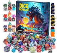 QMAY Mystery Dice, 63 Pcs Polyhedral Dice with 9 Pcs Velvet Bag