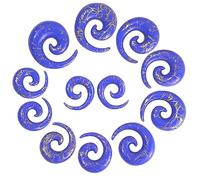 Qmcandy 12pcs Big Gauges Spiral Ear Stretching Kit 00G-20mm Large Acrylic Spiral Set, Acrylic, cubic-zirconia