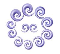 Qmcandy 12pcs Big Gauges Spiral Ear Stretching Kit 00G-20mm Large Acrylic Spiral Set, Acrylic, no gemstone