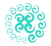 Qmcandy 9 Pairs Acrylic Crescent Taper Set Horseshoe Septum Pincher Spiral Ear Stretching Kit Gauges 14G 12G 10G 8G 6G 4G 2G 0G 00G, Acrylic, cubic zirconia
