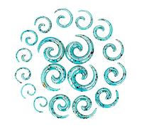 Qmcandy 9 Pairs Acrylic Crescent Taper Set Horseshoe Septum Pincher Spiral Ear Stretching Kit Gauges 14G 12G 10G 8G 6G 4G 2G 0G 00G, Acrylic, cubic zirconia
