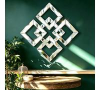 QMDECOR Square Mirror, Wall Decoration, Decorative Mirror, 12 x 12 Inches, Modern, Fashionable, DIY, Silver Wall Mirrors