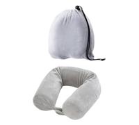 QMDSNFB Twist Memory Foam Travel Neck Pillow With Storage Bag