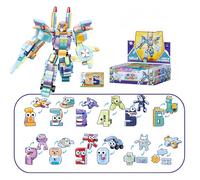 QMEAKMONY 12-in-1 Number & Mech Warrior Building Blocks Set, STEM Educational Kit with Digital Transformation & Giant Robot Combo, Creative Construction for Enthusiasts (Number & Mech Warrior)