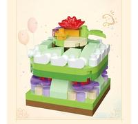 QMEAKMONY Mini Building Blocks Cake Sets Cute Micro Mini Cake Building Bricks for Adults Micro Nano Bricks Perfect Party Favors for Teenagers. (Matcha Strawberry Chiffon Cake,287 Pcs)