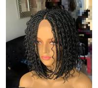 QmEna Silky Synthetic African Braids Wig, 20inch, Heat Resistant, Lightweight, Glueless WIG for Black Women