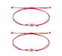 QMEXINS Evil Eye Bracelets Adjustable Red String Bracelet for Women Men Lucky Protection Gift, 25.40 cm, Nylon, no gemstone