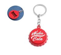 qmezwux Nuka Cola Bottle Opener Keychain, Red, Medium