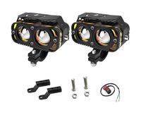 QMFEZL Motorcycle Headlights Motorcycle Auxiliary Led Spotlight Hi/Low Beam For Moto Universal Headlight Driving Fog Lights Lamp Front Additional Spotlights