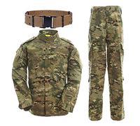 QMFIVE Tactical Suit, Men’s Camouflage Camo Combat BDU Jacket Shirt & Trousers Uniform War Game Army Military Paintball Airsoft Hunting Shooting Camo