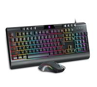 qmhaonan Wired Gaming Keyboard Set with Mouse Combo, Backlit Computer Keyboard and RGB Gaming Mouse 7200 DPI for PCComputerLaptop
