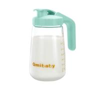 Qmibaby 34oz Breast Milk Pitcher, Breast Milk Storage Containers for Fridge, Breastfeeding Essentials with Sealing Ring, No Leak Glass Pitcher with Handle and Lid for Ice Tea Juice (Green)