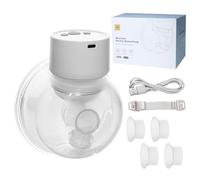 Qmibaby Wearable Breast Pump, Hands-Free Electric & Portable Breast Pumps with 4 Modes & 9 Suction Levels with LED Dispaly, Leak-Proof Design, Portable for Nursing Moms (1 Set)