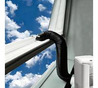 QMINKUN 400cm/158Inch AC Window Seal,Portable Universal Air Con Window Seal Kit for Mobile Air Conditioner Unit and Tumble Dryer,Hot Air Stop Air Exchange Guards with Zip and Adhesive Fastener