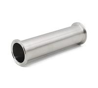 QMINOX 2 Inch SS304 Sanitary Spool Tube with Clamp Ends,Seamless Round Tube with 2" Tri Clamp 64mm Ferrule Flange(Tube Length:8 Inch/204mm)
