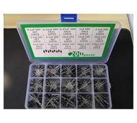QMIQXIWS 15Value 200PCS Aluminum Electrolytic Capacitor Kit 50v 25v 16V 10V 0.1/0.22/0.47/1/2.2/3.3/4.7/10/22/33/47/100/220uf Assort Box
