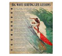 QMIQXIWS Funny Sarcastic Metal Sign Surfing Bad Decisions Stories Humor Decor for Office Kitchen Brewery Taproom 8 X 12 inch