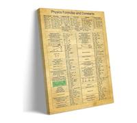 QMIQXIWS Retro Physics Infographic Poster Educational Science Wall Art Canvas Framed Print for Classroom(Unframed,08x12inch(20x30cm))