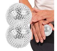 Qmisify Exercise Hand - Magnetic Massage Ball Acupuncture - 1 Pair Round Squeeze Balls with Dense Thorns for Palms and Feet Children and Adults