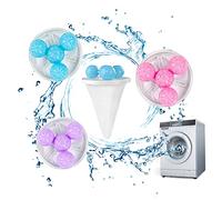 QmjdDymx 4Pcs Washing Machine Filter Bag, Conical Lint Catcher Washing Machine, Reusable Pet Hair Remover Washing Machine with 4 One-Piece Floating Balls(2 Blue+Purple+Pink)