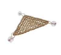 QmjdDymx Bearded Dragon Lizard Hammock, Triangle Reptile Hammock, Handwoven Mesh Small Animals Sleep Bed, Aquarium Hammock for Chameleon, Anoles, Geckos, Axolotl 20x20x26cm
