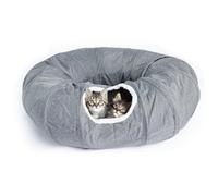 QmjdDymx Cat Tunnel Bed Cat Tunnel Bed 38x11 Inch Anti-Scratch Static-Free Cat Donut Tunnel with 67'' Long Tunnel Foldable Cat Tunnel Bed for Indoor Cats
