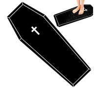 QmjdDymx Coffin Rug, 51x19 Coffin Rug Halloween Bath Mat Non-Slip Gothic Horror Decor for Bathroom Living Room (Style 2) Bath Mat