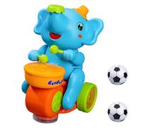 QmjdDymx Elephant Toy Walking Musical Baby Toy with Drum Floating Ball Led Lights Sounds Educational Moving for Ages 3+, Crawling Toys