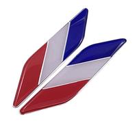 QmjdDymx French Flag Car Stickers, 2Pcs Metal France National Flag Emblem Decals, Compatible with Car, Motorcycle