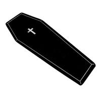 QmjdDymx Goth Decor, Coffin Bath Mat 16x39 In Non Slip Goth Decor Dirt-Resistant Soft Thicken Halloween Bath Mat Funny Goth Rug for Entrance Bathroom, Black