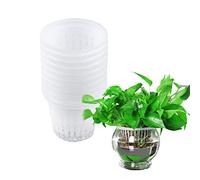 QmjdDymx Orchid Pot, 10 Pack Garden Orchid Pots With Holes, Plastic Orchid Planter, Breathable Slotted Flower Plant Nursery Pot for Indoor Outdoor, Bottom Diameter-5.5cm (Black)