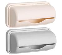 QmjdDymx Trash Bag Dispenser Trash Bag Dispenser Roll Holder 2Pcs Kitchen Plastic Bag Holder Wall Mounted Garbage Bag Organizer Under Sink for Kitchen Cabinet Bin Bag Holder