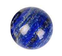 QMKADFQXF Blues Lapis Lazuli Crystal Sphere with Wooden Stand, Quartz Ball Magic Balls,Photography Props Decor for Divination Home Decoration,54~56mm Natural crystal rough