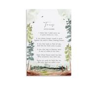 QMKADFQXF Famous Poem Trees by Joyce Kilmer Educational Poster for School Library Poetry Month Display Classroom Decor Gift(Framed,16x24inch(40x60cm))