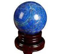 QMKADFQXF Large Blues Quartz Crystal Ball Lapis Lazuli Sphere with Stand Gemstone Decorative for Home Decor Altar Spiritual Gift,75~80mm Natural crystal rough