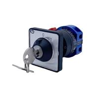 QMKADFQXF LW26-25YS3/1S Lock Key 22mm Mounting Size Power Cut-Off Anti Misoperation Change-Over Rotary Cam Switch