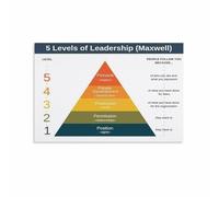 QMKADFQXF Professional Leadership Development Chart 5 Stages for Building Influence Motivational Business Poster Wall-Art for Managers Office(Unframed,12x18inch(30x45cm))