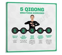 QMKADFQXF Work Poster 5 Foundational Exercises Guide for Daily Routine Home Gym Decor(Framed,16x24inch(40x60cm))