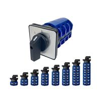 QMKADFQXF YMW26-63A Series LW26 690V Silver Control Power 1-6 Poles 2/3 Positions Changeover Cam Switch Rotary Selector(63A-102,3P-12 Terminals)