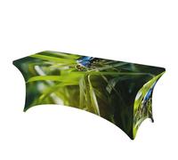 QMKFWT A Bug Decorative Tablecloth Protector for Wedding, Banquet & Parties6FT Spandex Rectangle Tablecloths, Stretch Washable Table Cloth Wrinkle Free Patio Table Cover