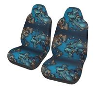QMKFWT A0ed95b63576d509acab7b6ee94f154 Printed 2 Pcs Automotive Seat Covers for Front with Elastic Straps Car Protector Seat Covers for Car SUV Truck