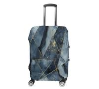 QMKFWT Abstract Art Geometry Travel Luggage Cover Washable Anti-scratch Suitcase Protector Dustproof Protective Cover Case for Wheeled Luggage Fits 19-32 Inch Luggage, white, M