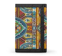 QMKFWT African Style Textile Pattern Casual Wallet Credit Card Holder Premium Document Organizer Case for Men And Women