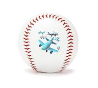 QMKFWT Airplane Baseball Standard Practice Baseball Flat Raised Seam Options Official League Baseballs for League Play Pitching Hitting Batting Fielding Gifts